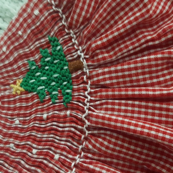 Be Mine Smocked Christmas Dress Red Gingham 18 months - Picture 6 of 6